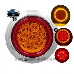Luz trasera LED redonda de 4 pulgadas para camión