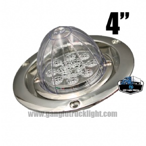 Luz trasera LED redonda de 4 pulgadas con diseño de sandía para camión