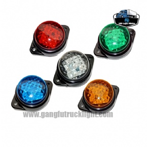 Luz LED redonda de posición lateral para camión