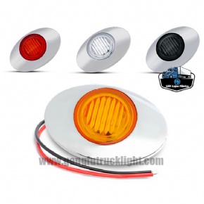 Luz lateral LED ovalada para camión