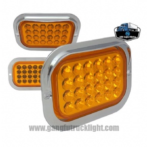 Luz trasera LED ámbar para camión de 7 pulgadas