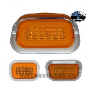 Luz trasera LED cuadrada ámbar para camión